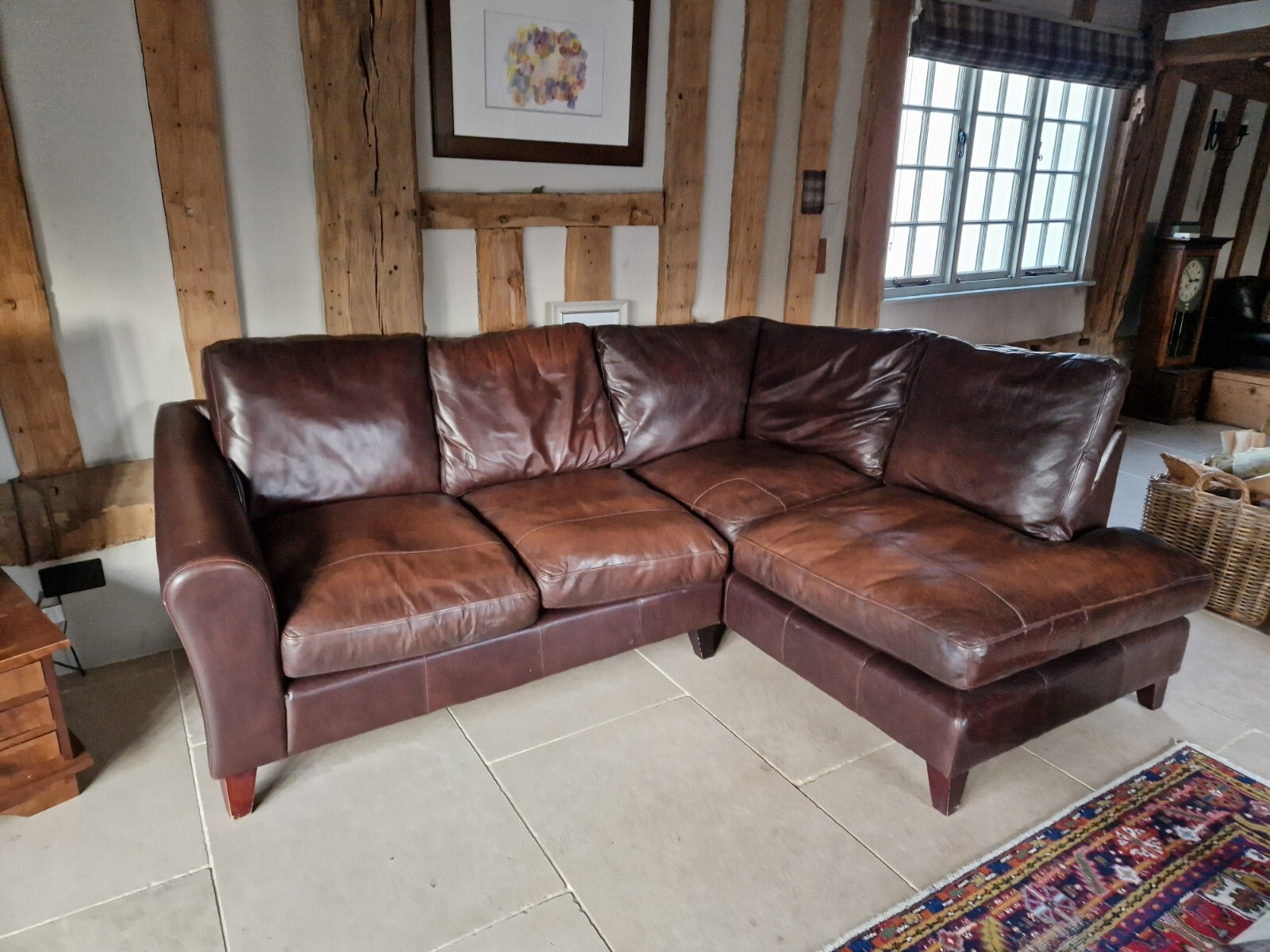 Laura Ashley corner sofa in leather eBay