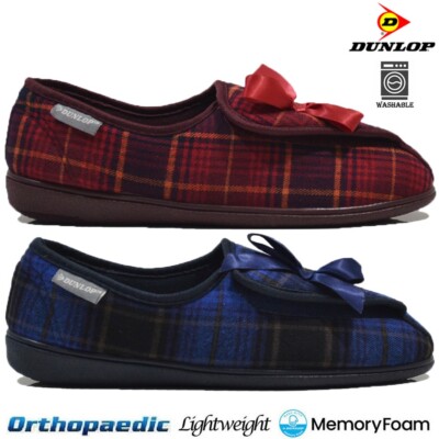 DAMEN DUNLOP ORTHOPÄDISCHE DIABETIKER MEMORY FOAM LEICHT ZU SCHLIESSEN WEITE SCHUHE HAUSSCHUHE