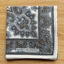 HANDKERCHIEF VINTAGE PAISLEY BANDANA MEN'S POCKET SQUARE COTTON 18" D202
