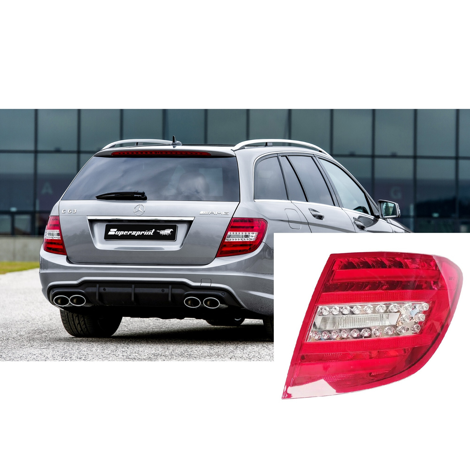 Feu arrière droit LED pour Mercedes Classe C Break W204 Phase 2 T-Model