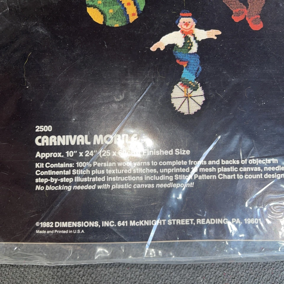 Dimensions plastic canvas Carnival Mobile Circus rainbow New unopened - Image 4 of 4
