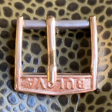 Bulova 13mm Gold Filled Full Text Wristwatch Buckle