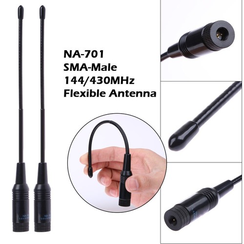 2pcs SMA-Male Radio Antenna for Baofeng UV-3R UV-100 Walkie Talkie Radios - Foto 3 di 10