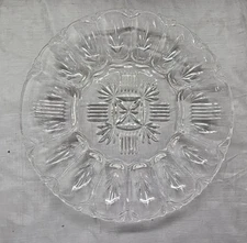 Vtg Federal Glass GEORGETOWN CLEAR 10-7/8" Deviled Egg Relish Dish Server USA ec