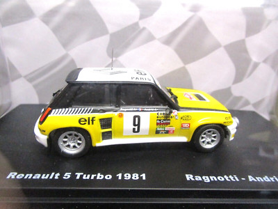 RENAULT 5 Turbo R5 Gr.4 Rallye Monte Carlo 1981 #9 Ragnotti Win IXO Eligor 1:43