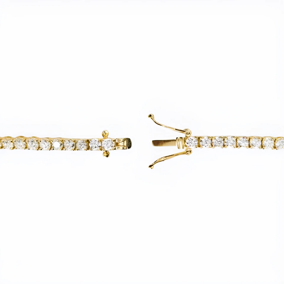 Diamond Bracelet Lab Created Round Cut 4.50 Ct 18K Yellow Gold Thanksgiving Sale - Image 3 of 4