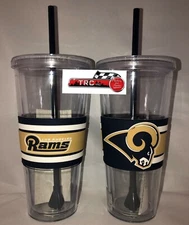 Los Angeles Rams Boelter NFL 22oz Double Wall Hype Tumbler W/Lid & Straw FREE
