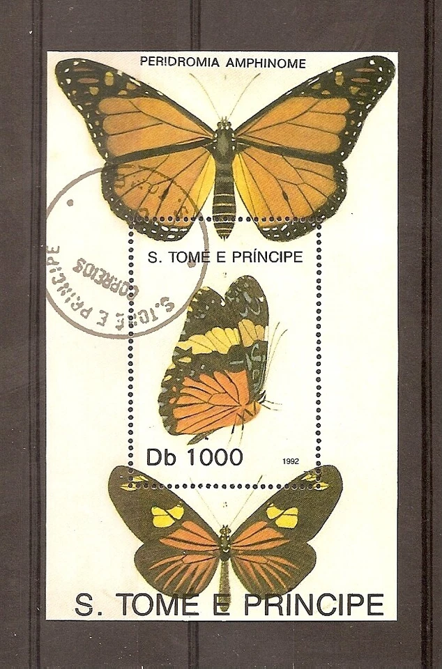 papillons butterflies Bloc Feuillet oblitéré 66 SAN TOME ET PRINCIPE - Photo 1/1