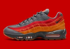 Nike Air Max 95 PRM Atlanta ATL Cool Grey Orange Red FZ4125-060 sz 9 Men's