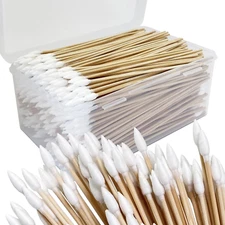 600 PCS Precision Gun Cleaning Swabs - 6 Inch Lint-Free Long Cotton Swabs with B