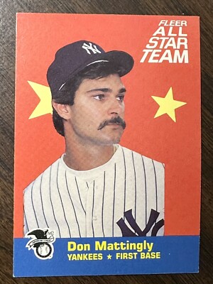 1986  Fleer All Star Team #1 of 12 Don Mattingly New York Yankees