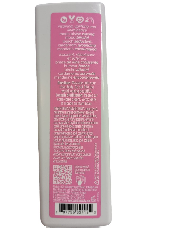Pacifica Sunrise Moon Peach Cardamom Mandarin 100 Vegan Body Lotion eBay