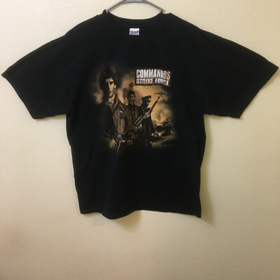 Commandos Strike Force T Shirt Men's X Large Black 2006 Vintage New Stock