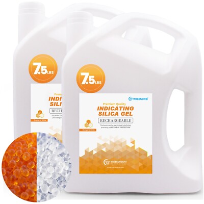 Indicating Silica Gel (Orange to White) Reusable Desiccant Moisture Absorbers