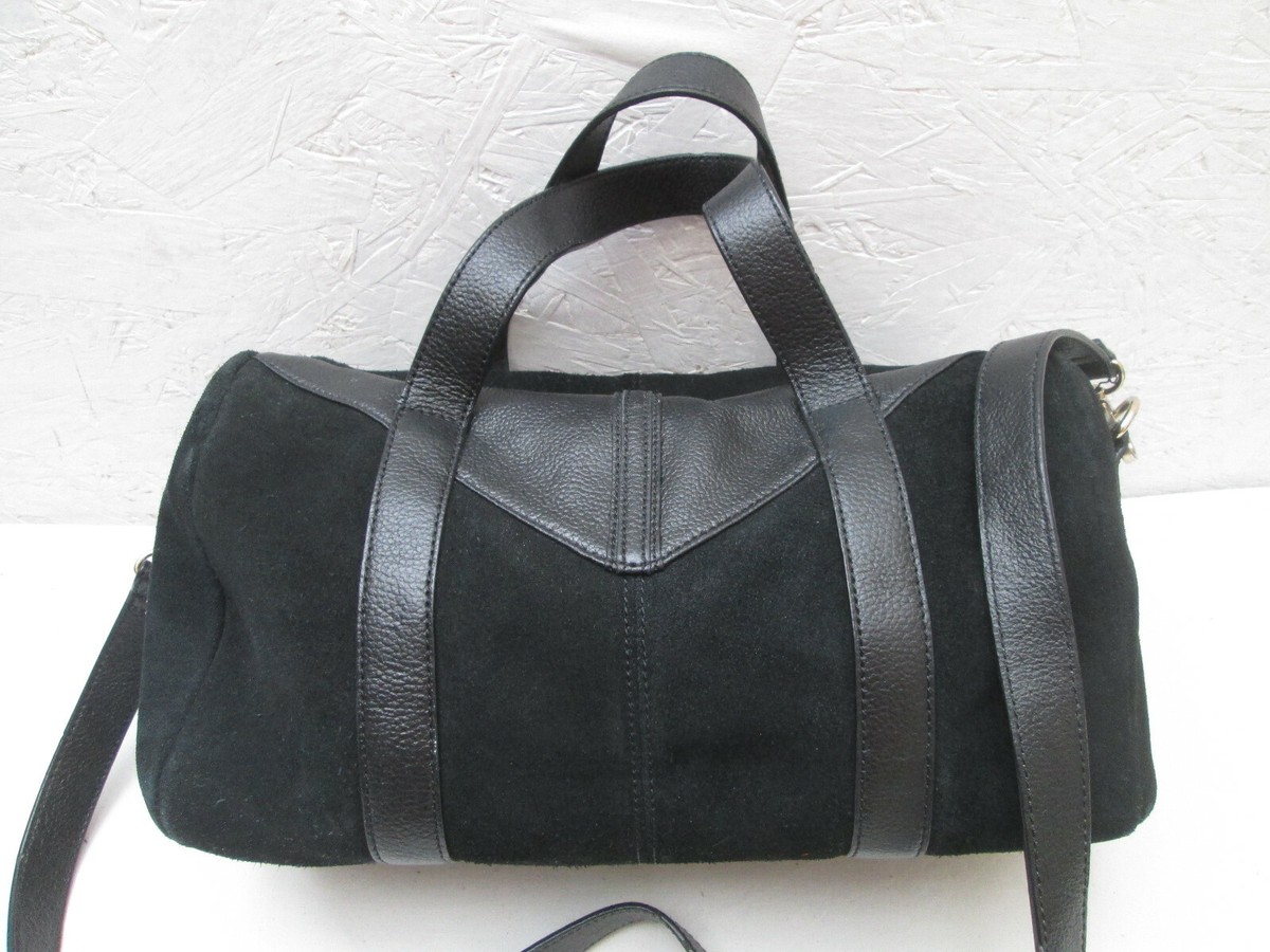 Sac à Main Vintage BT London En Cuir Et Daim Noir - Bandoulière Ou épaule - Occasion