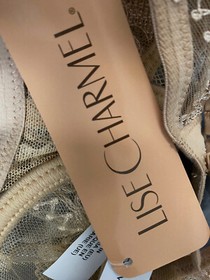 $184 Lise Charmel Women's Beige Ecrin Glamour Demi Cup Underwire Bra Size 32B