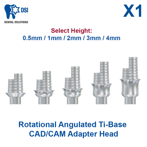 1x Dental Rotational Angulated Ti-Base CAD/CAM Adapter Head Int Hex 2 ...