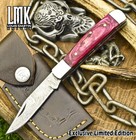 LMK Handmade Twist Damascus Folding Knife Hard Wood Slip Joint Lock Gift