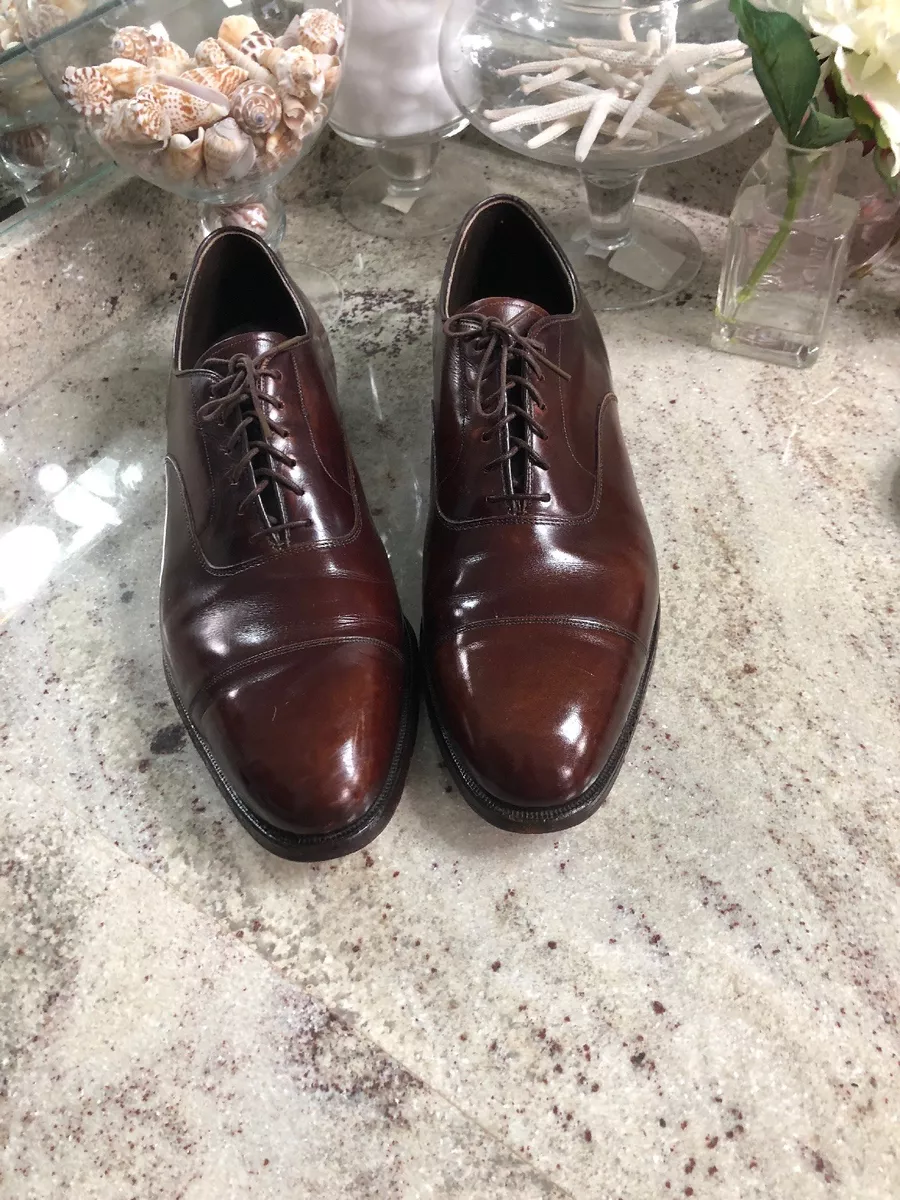 $395 11 1/2 Brown Captoe Crown Aristocraft USA Johnston & Murphy Shoes