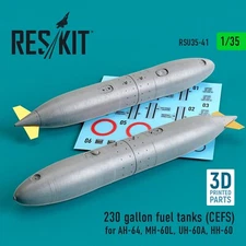 230 Gal Fuel Tanks (CEFS) AH-64 UH-60A (2) 1/35 3D ResKit RSU35-0041