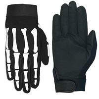 Hot Leathers Skeleton Mechanic Gloves Black, Xx Large Hot Leathers Skeleton Mechanic Gloves Black, Xx Large