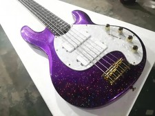 Best-selling Purple Five String Electric Bass Guitar,Fingerboard, Gold Hardware