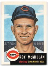 1991 Topps Archives 1953 #259 Roy McMillan Bio white text Cincinnati Reds 3BA