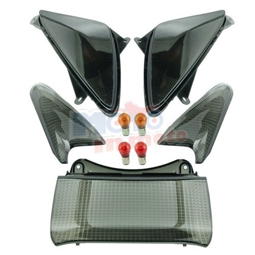 Kit Clignotants Fumés Noirci Yamaha TMAX 500 '01 - Neuf, Verre Lisse, Marque ONE, Réf. 77206373W