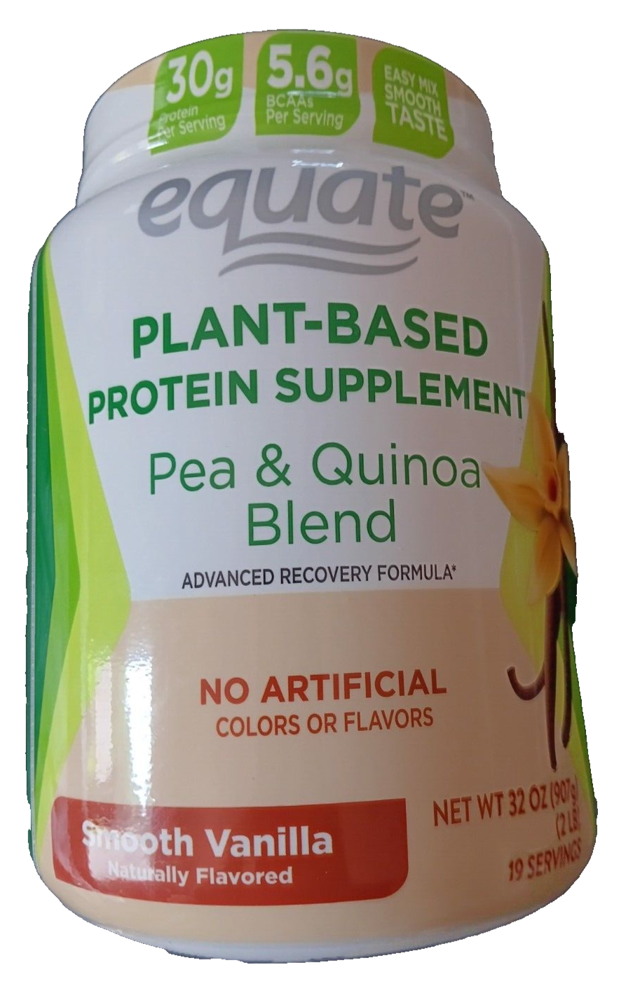 Equate PlantBased Protein Supplement, Smooth Vanilla, 2 lbs eBay