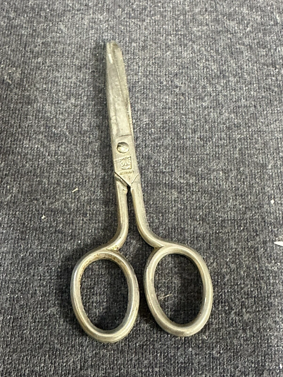 Vintage Small Sewing Scissors Solinger Germany w distinctive Palm Tree Logo