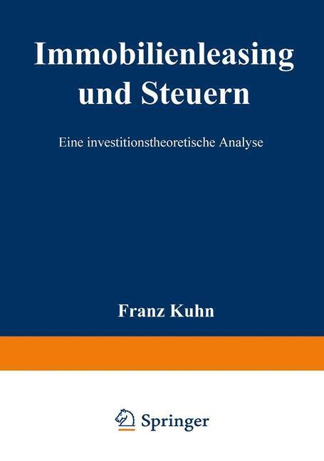 Immobilienleasing Und Steuern | Buch | 9783824470211