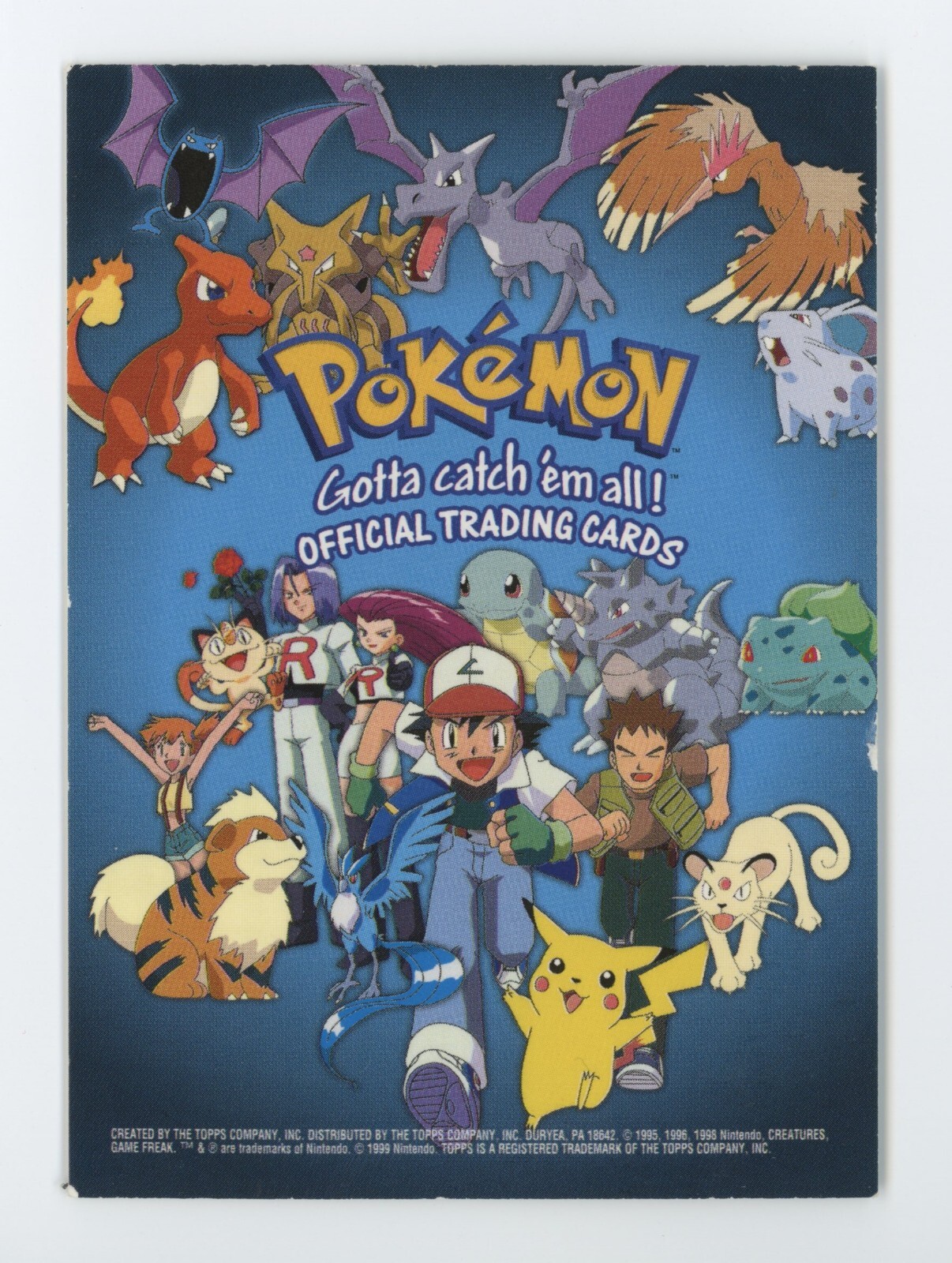 1999 2000 Topps TV Animation Series 1 Pokemon Card Blue Logo 1st Edition - Picture 184 of 186