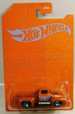 1956 '56 FORD PICKUP TRUCK CUSTOM ORANGE & BLUE EMC HOT WHEELS DIECAST 2020