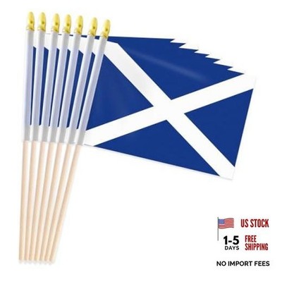 Pack of 20, Handheld Scottish Flags 5x8 Inch   Small Scotland Country Flag on