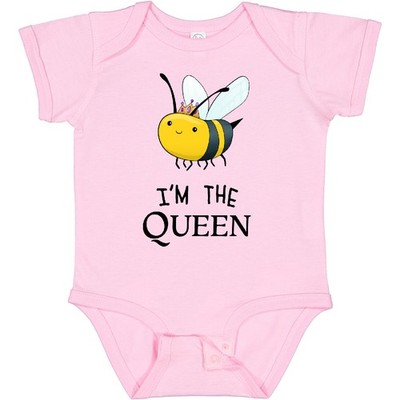 Inktastic I'm The Queen- Cute Queen Bee Baby Bodysuit Bees Crown Wings Insect