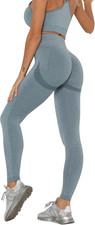 Leggins Sportivi Donna Push up Pantaloni Palestra Vita Alta Opaco Seamless Panta