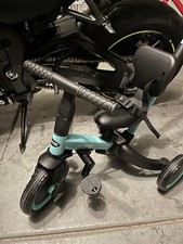 NEWYOO 5-in-1 Toddler Tricycle w/ Push Handle Light Blue Super Cool