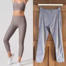 Varley Everett Mid Rise Cropped 24  Leggings Heathered Beige Women  s size XS