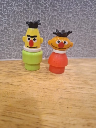Vintage Fisher Price Little People Sesame Street Bert And Ernie Figures