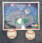 Nolan Ryan & George Brett Signed Baseballs w/1993 Limited Edition UD Print 44997