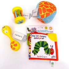 NWT Baby Bundle Carter's Toys Eric Carle Hungry Caterpillar Soft Book Lot