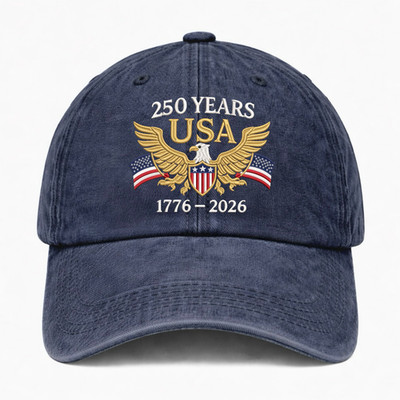 America 250 Years Hat 1776-2026 Patriotic Eagle USA Flag Dad Cap Gift Adjustable