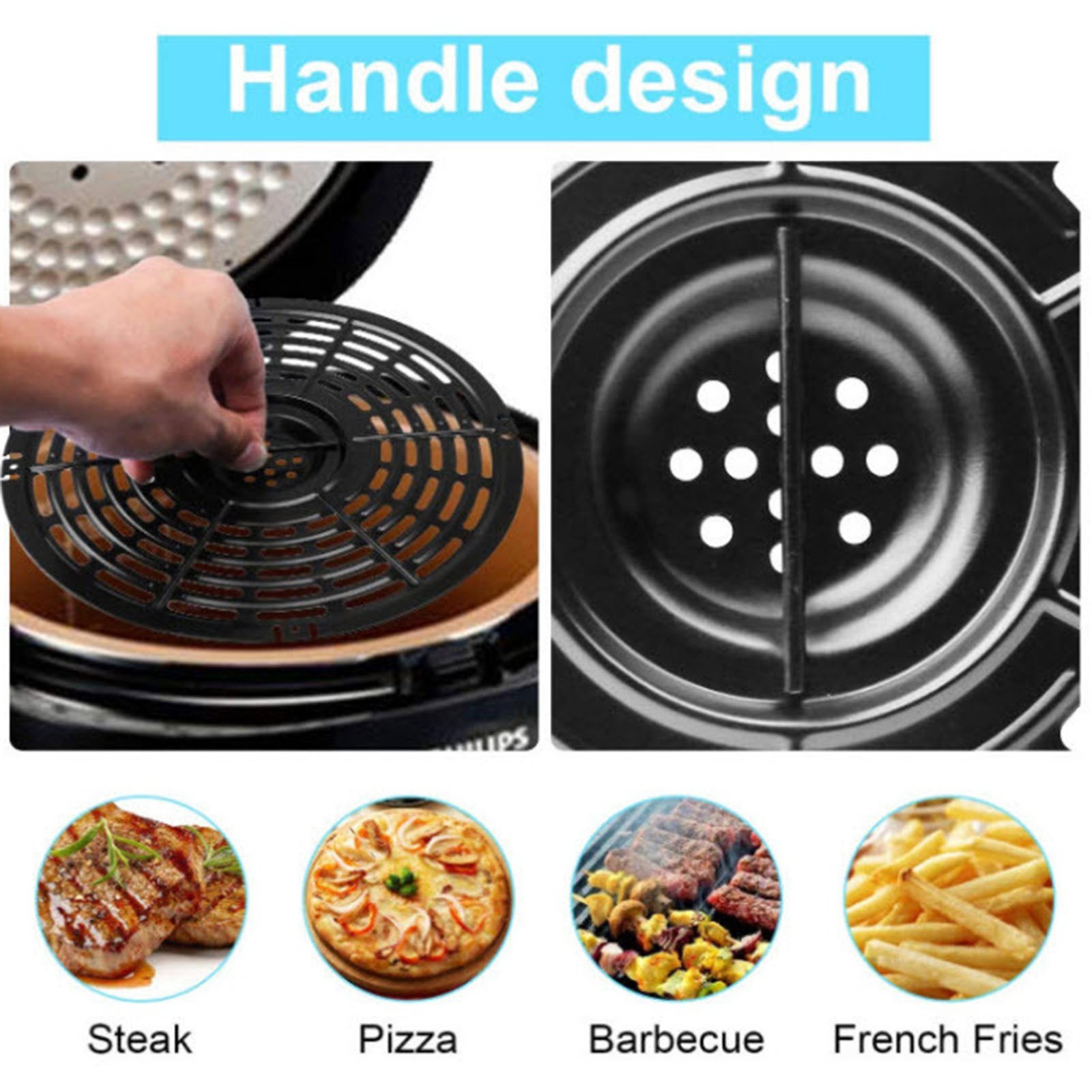 8.5 Inch Non Stick Fryer Replacement Grill Pan For Healthy Cooking Popular