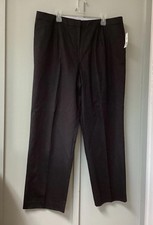 Kim Rogers Shannon Fit Khaki Chino Pants Women Size 20 Black Pockets New