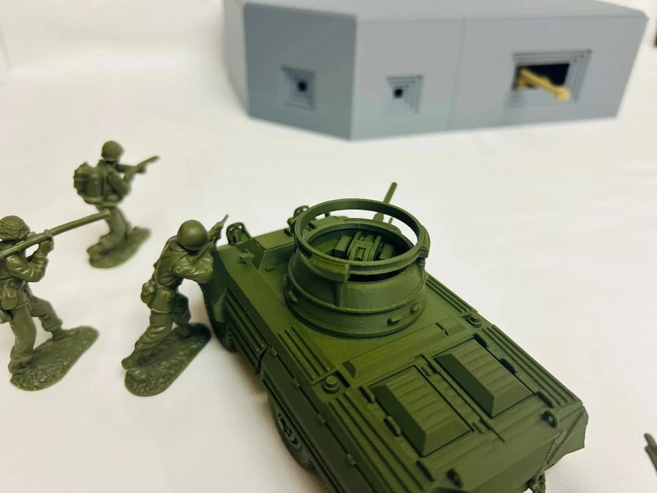 German (x2) PAK 40 Casemate: WWII 1/32 Army Men Scale - Image 4 of 4