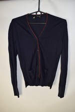 Loro Piana 100 Virgin Wool Sweater Cardigan Navy Womens Size 38 Tag Missing