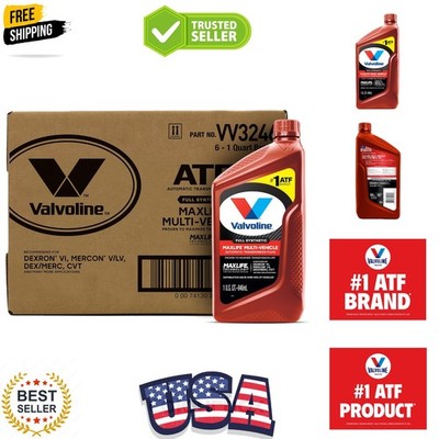 Multi-Vehicle ATF Full Synthetic Automatic Transmission Fluid 1 QT, Case of 6