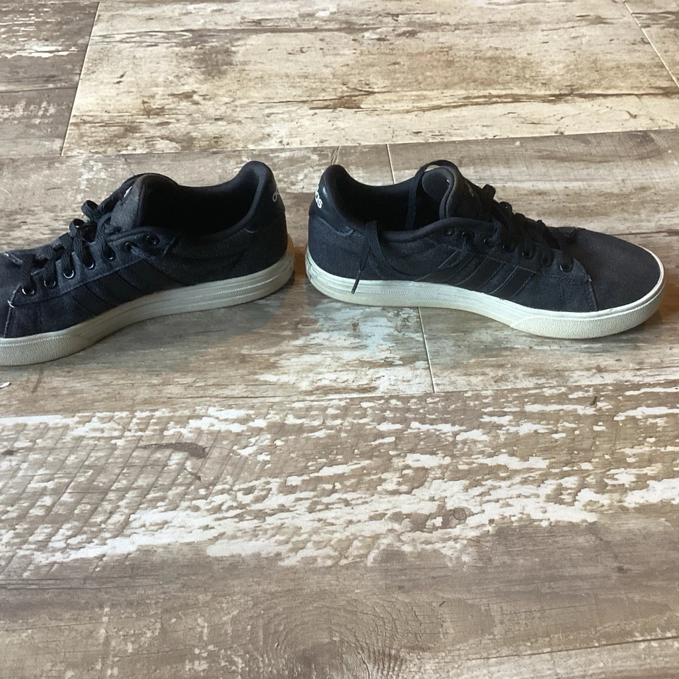 Tênis Adidas Masculino Daily 2.0 Preto Denim com Cadarço Sapato Top Baixo Tamanho 7 - Imagem 2 de 4