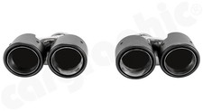 CARGRAPHIC Sport-Endrohre 89mm Carbon Matt-Finish für Porsche 997.1 Turbo 3,6l