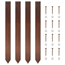 Carbonized Yard Sign Stakes Wooden Holder Lawn Support 17.32x1.5 Inch 4 PCS